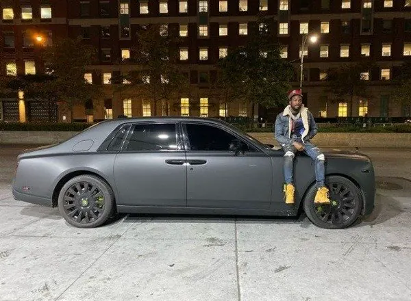 Meek Mill Sits On Top of Grey Maybach
