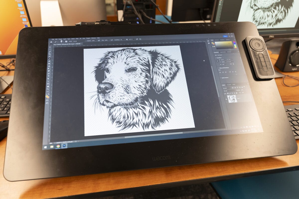 Drawing tablet used for digital artwork at the Studio